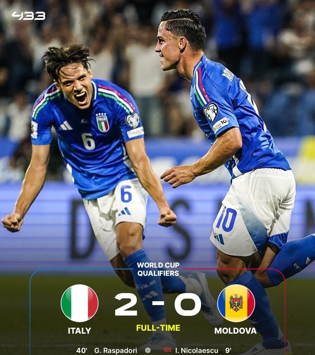 意大利国家队在比赛中凭借进球击败对手 意大利国家队在比赛中凭借进球击败对手